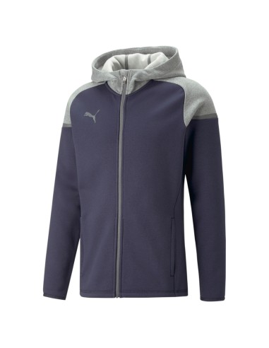 Puma teamCUP Hooded Jacket  - Bleu Marine