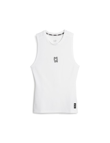 Puma Hoops team SS Top Baselayer sans manches - Blanc