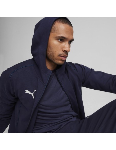 Puma teamFINAL Casuals Hooded Jkt  - Bleu Marine