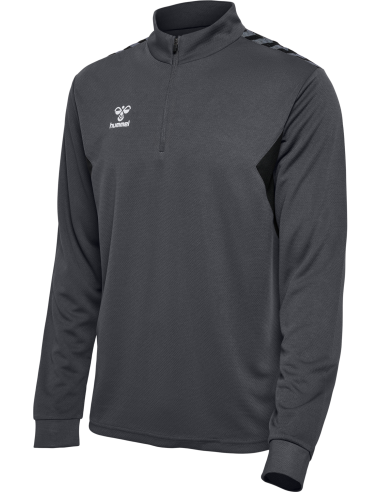 Hummel HML Authentic Half Zip Sweatshirt - Gris Foncé