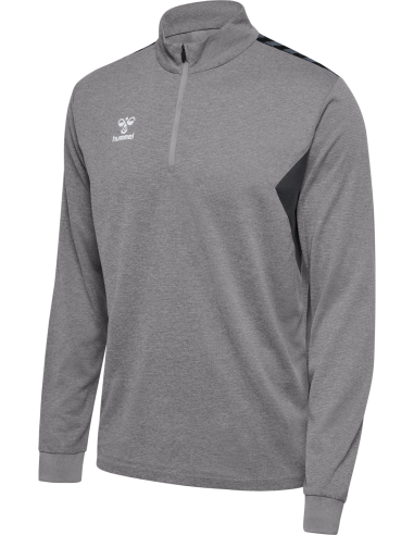 Hummel HML Authentic Half Zip Sweatshirt - Gris Clair