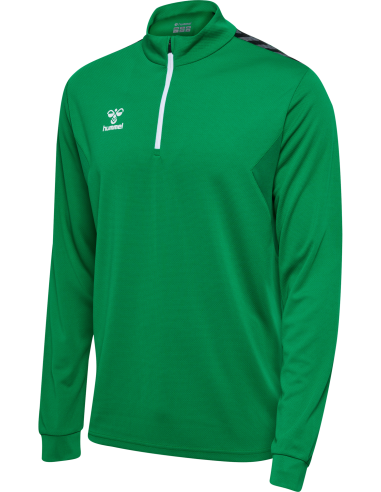 Hummel HML Authentic Half Zip Sweatshirt - Vert
