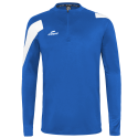 Eldera Sweat Col zippé ACTION - Royal et Blanc