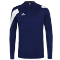 Eldera Sweat Col zippé ACTION - Marine et Blanc