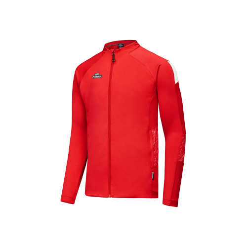 Eldera Sweat col zippé ELITE - Rouge et blanc