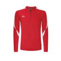 Eldera Sweat Col zippé COMPO - Rouge et Blanc