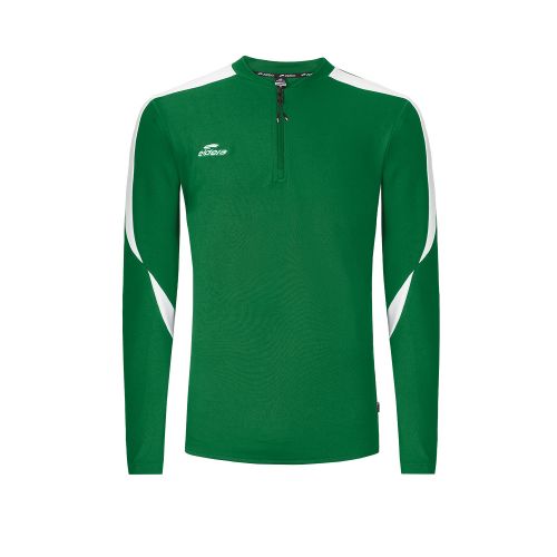 Eldera Sweat Col zippé COMPO - Vert et Blanc