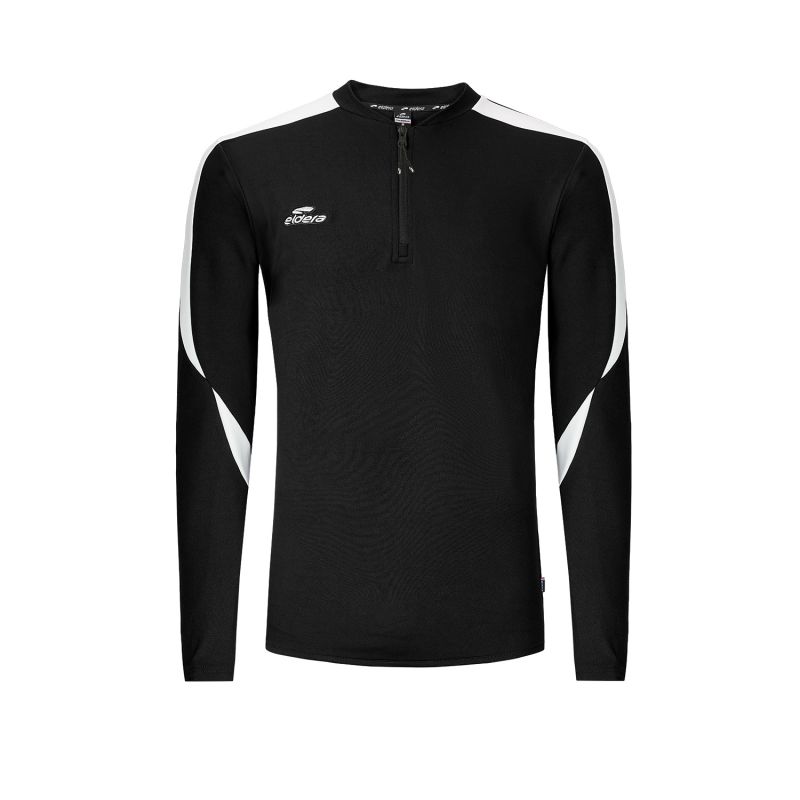 Eldera Sweat Col zippé COMPO - Noir et Blanc