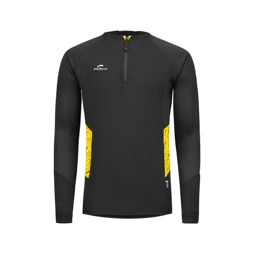 Eldera Sweat col zippé ELITE - Noir et jaune