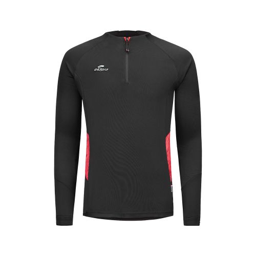 Eldera Sweat col zippé ELITE - Noir et rouge