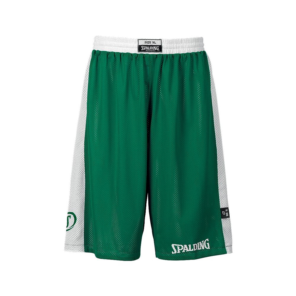 Spalding Essential Reversible Shorts - Vert & Blanc