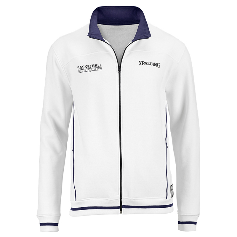 Spalding Team Zipper Jacket - Blanc & Marine