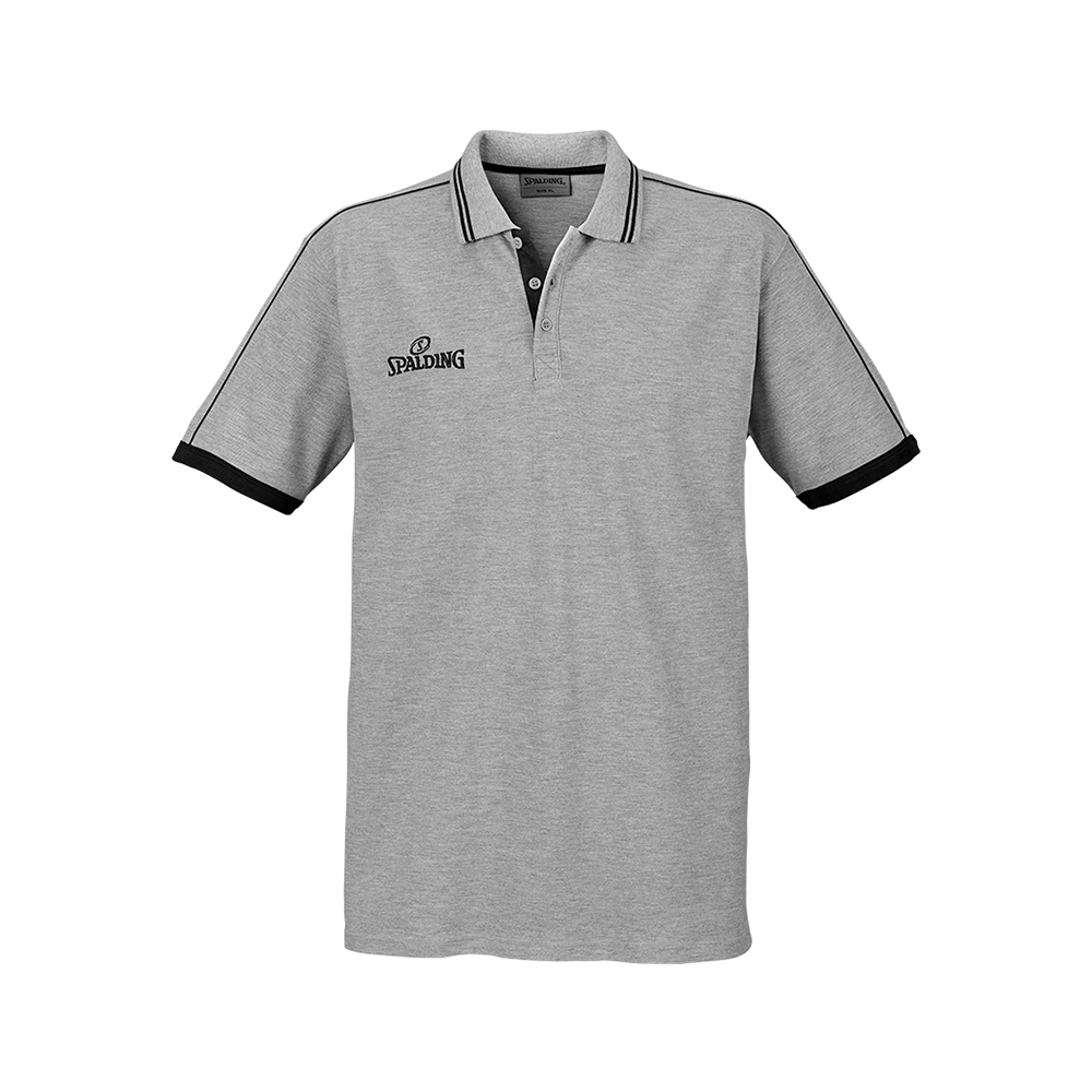 Spalding Polo Shirt - Gris & Noir