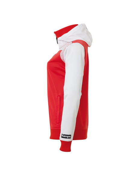 Kempa Emotion Women Hood Jacket - Rouge - Vue de côté