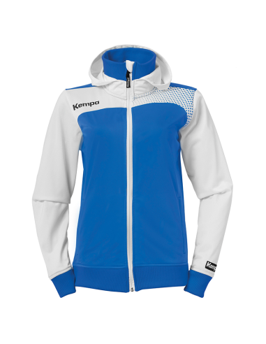 Kempa Emotion Women Hood Jacket - Azur & Blanc