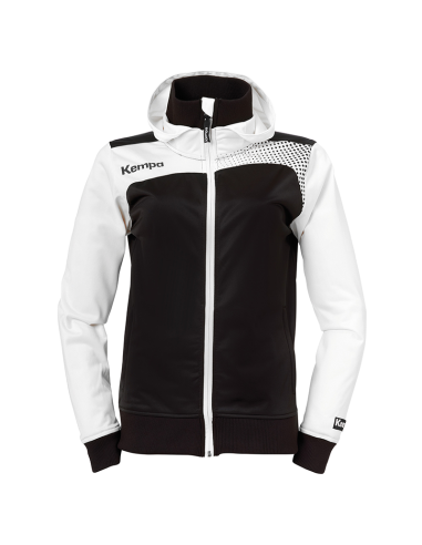 Kempa Emotion Women Hood Jacket - Noir & Blanc