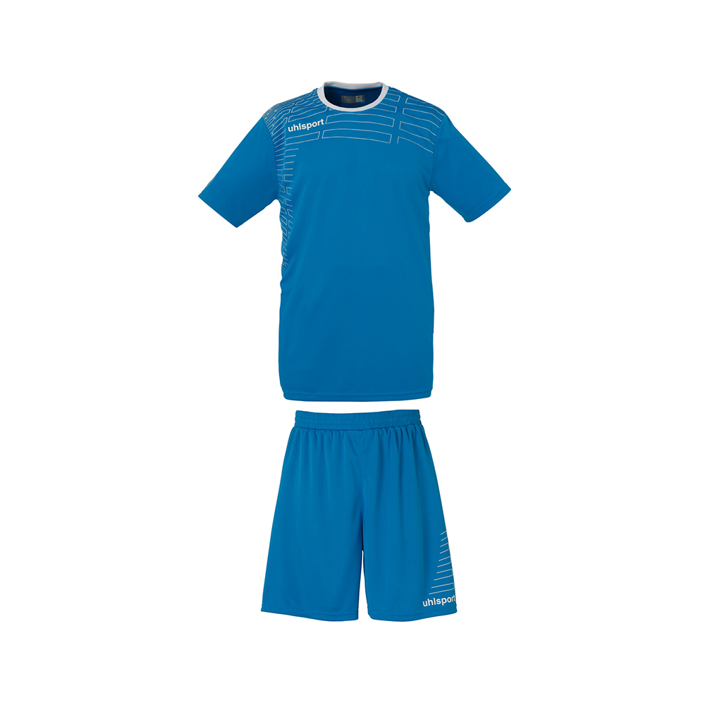 Uhlsport Match Team Kit Men - Cyan & Blanc