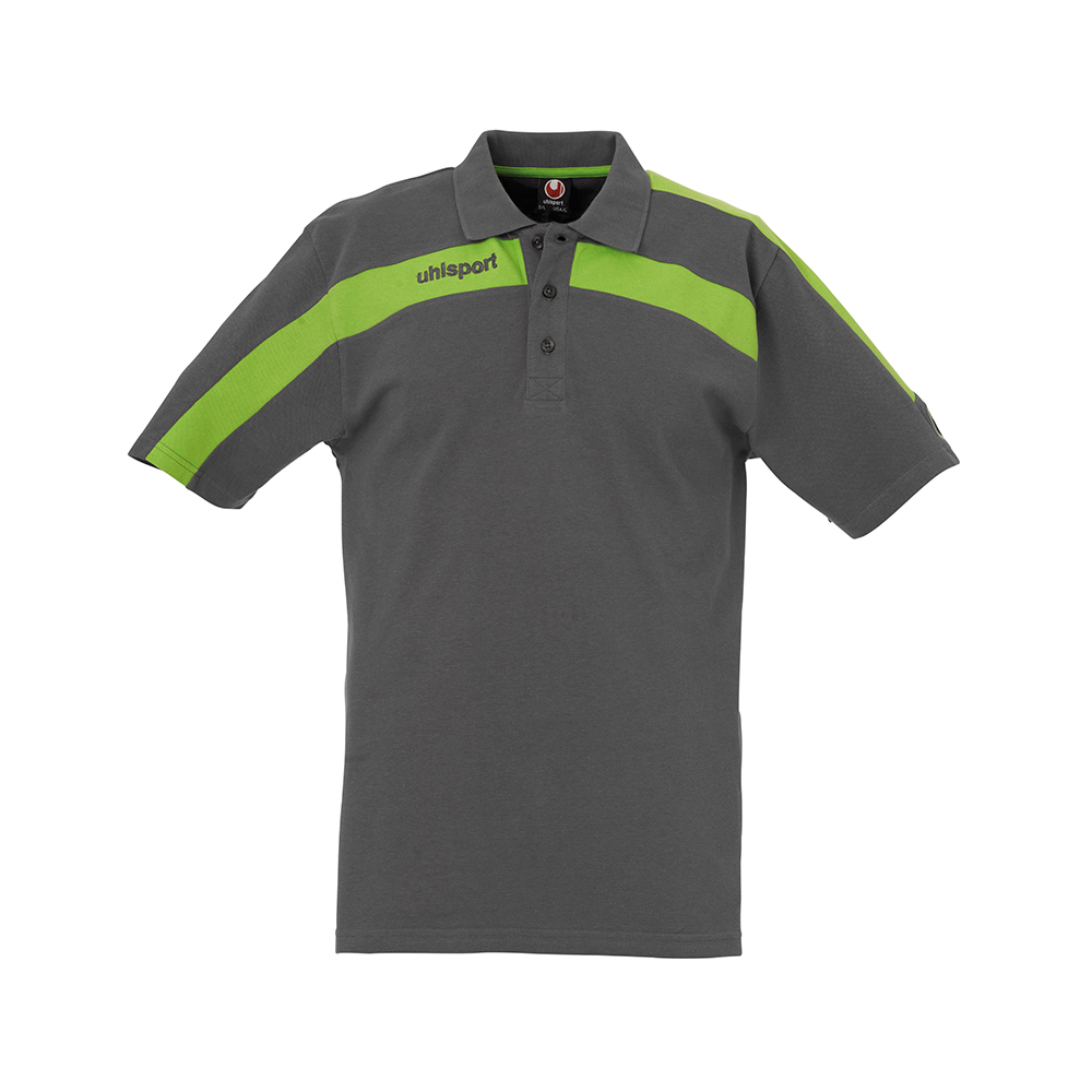 Uhlsport Liga Training Polo Shirt - Anthracite & Vert