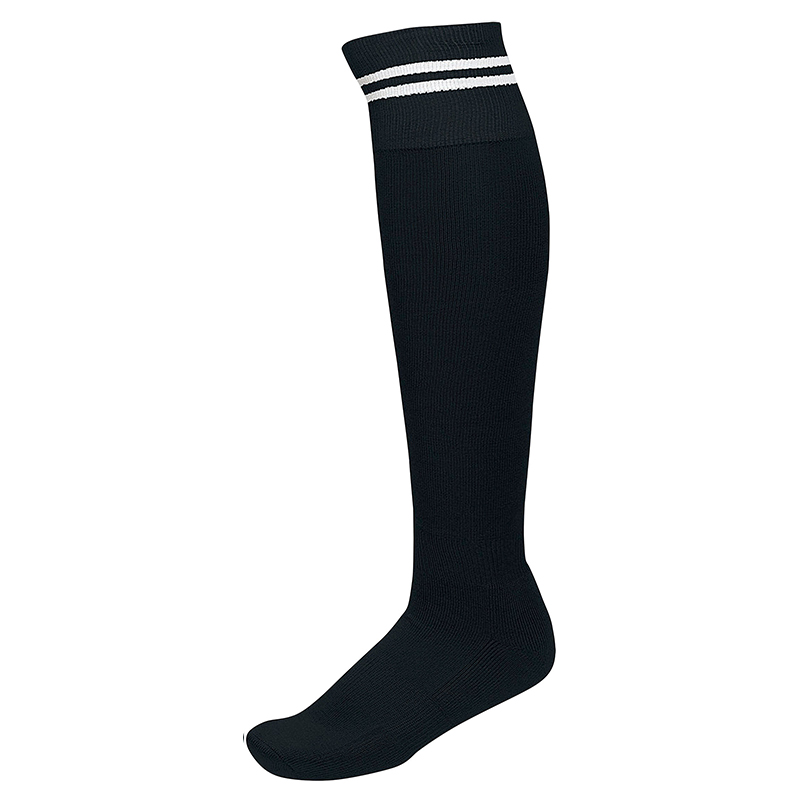 Chaussettes de Sport à Rayures - Noir & Blanc