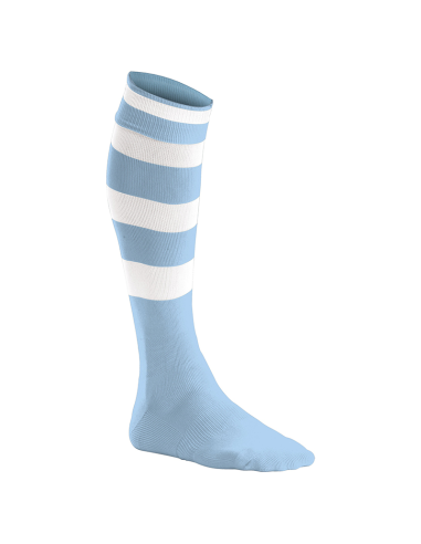 Chaussettes de Sport Cerclées - Ciel & Blanc