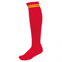 Chaussettes de Sport à Rayures - Rouge & Jaune