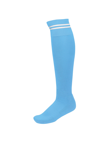 Chaussettes de Sport à Rayures - Ciel & Blanc