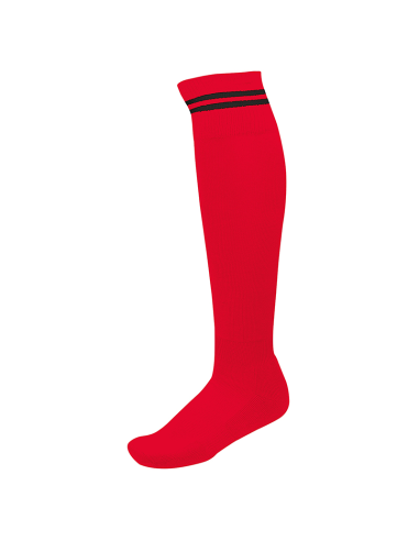 Chaussettes de Sport à Rayures - Rouge & Noir