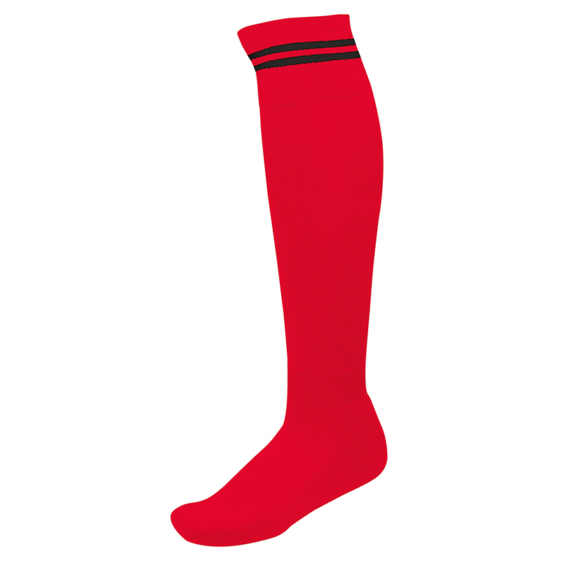 Chaussettes de Sport à Rayures - Rouge & Noir