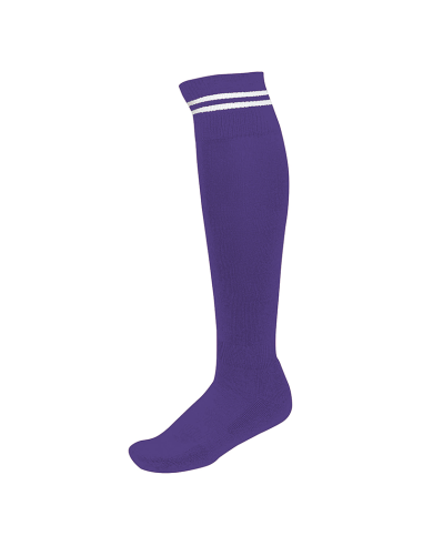 Chaussettes de Sport à Rayures - Violet & Blanc