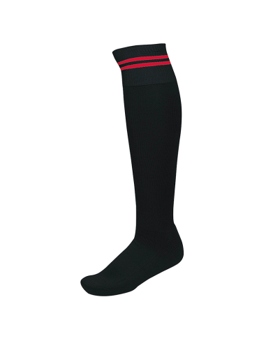 Chaussettes de Sport à Rayures - Noir & Rouge