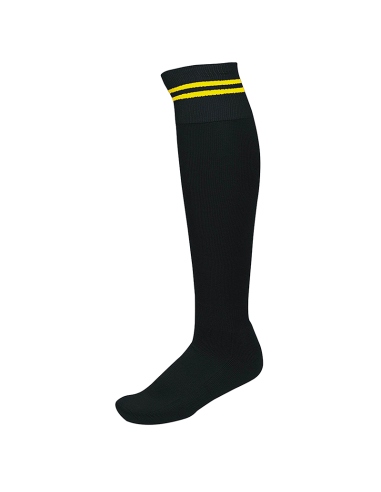 Chaussettes de Sport à Rayures - Noir & Jaune