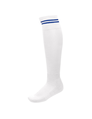 Chaussettes de Sport à Rayures - Blanc & Royal