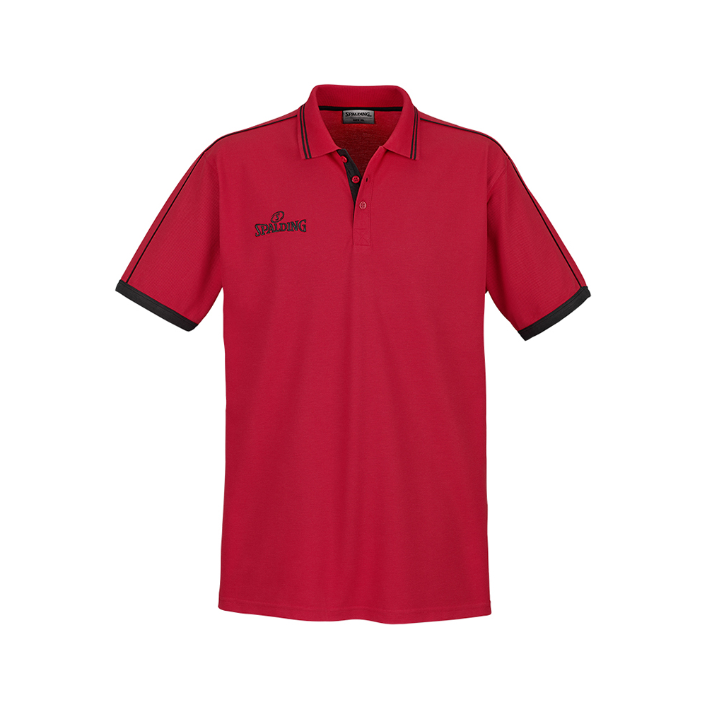 Spalding Polo Shirt - Rouge & Noir