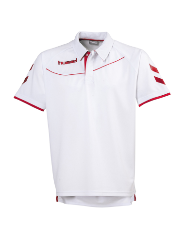 Hummel Polo Corporate - Blanc & Rouge