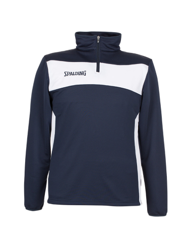 Spalding Evolution II 1/4 Zip Top - Navy & Blanc