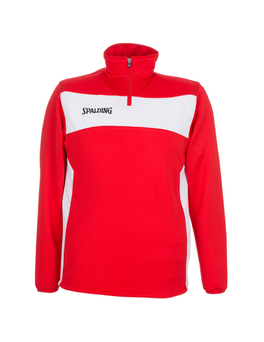 Spalding Evolution II 1/4 Zip Top - Rouge & Blanc