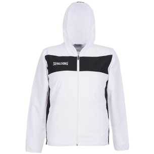 Spalding Evolution II Hooded Woven Jacket - Blanc & Noir