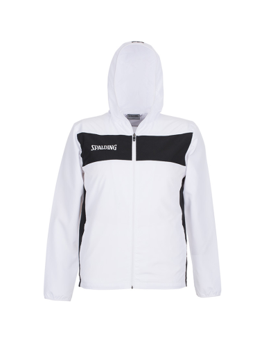 Spalding Evolution II Hooded Woven Jacket - Blanc & Noir