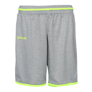 Spalding Move Shorts Women - Gris chiné et jaune