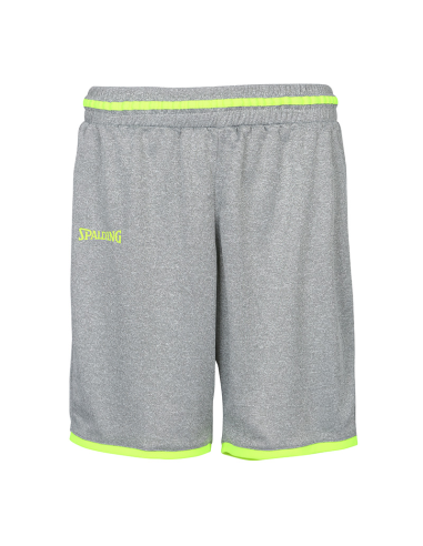 Spalding Move Shorts Women - Gris chiné et jaune