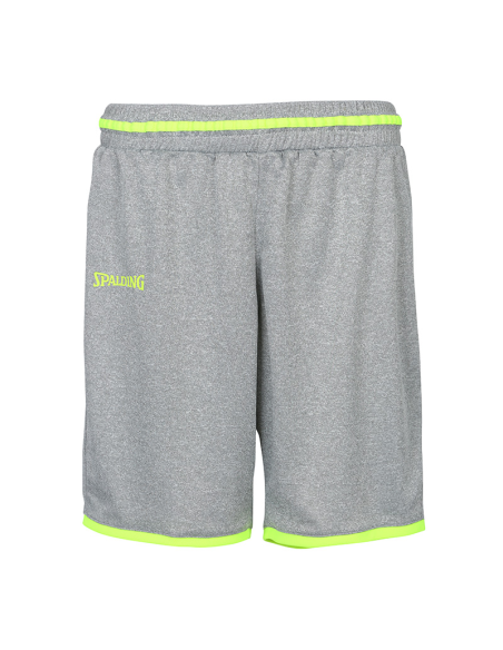 Spalding Move Shorts Women - Gris chiné et jaune
