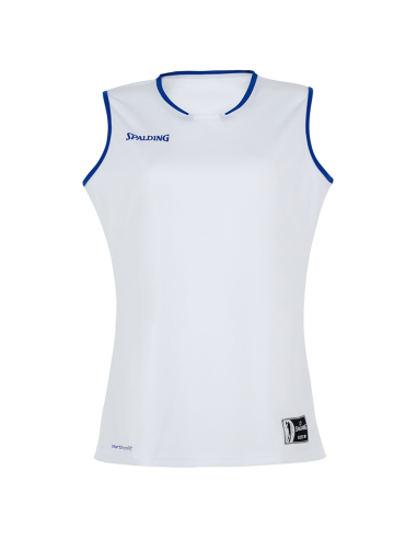 Spalding Move Tank Top Women - Blanc et bleu royal