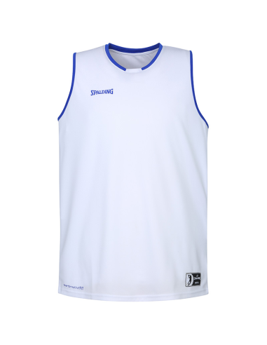 Spalding Move Tank Top - Blanc et bleu royal