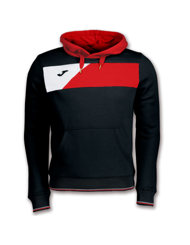 Joma Crew II Hoodie - Noir & Rouge