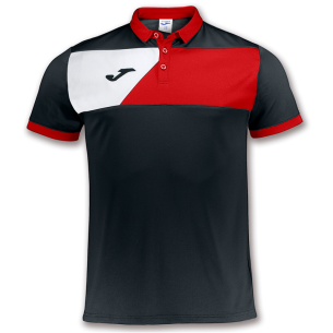Joma Crew II Polo - Noir, Rouge & Blanc