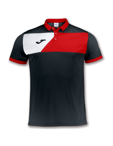 Joma Crew II Polo - Noir, Rouge & Blanc