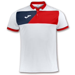 Joma Crew II Polo - Blanc, Rouge & Marine