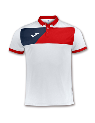 Joma Crew II Polo - Blanc, Rouge & Marine