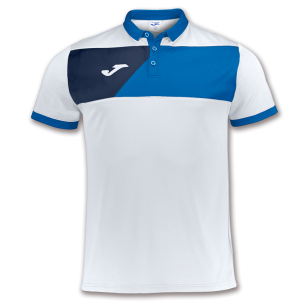 Joma Crew II Polo - Blanc, Royal & Marine