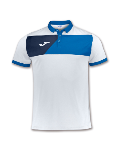 Joma Crew II Polo - Blanc, Royal & Marine